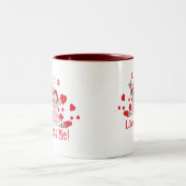 Ich Lola Liebe Lappen-Puppe Zweifarbige Tasse (Mittel)