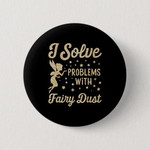 Ich löse Probleme mit Weihnachten aus Milchstaub Button
