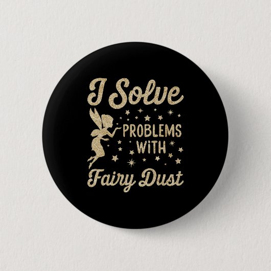 Ich löse Probleme mit Weihnachten aus Milchstaub Button (Vorderseite)