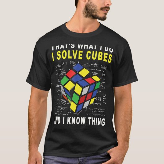 Ich löse Würfel und ich weiß, was, Puzzle Speed Cu T-Shirt (Vorderseite)