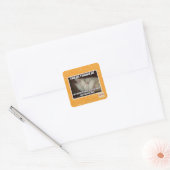 Ich lub dich ein! Ich habe dich vermisst! Quadratischer Aufkleber (Umschlag)