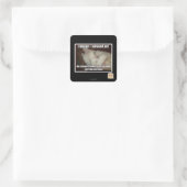 Ich lub dich ein! Ich habe dich vermisst! Quadratischer Aufkleber (Tasche)