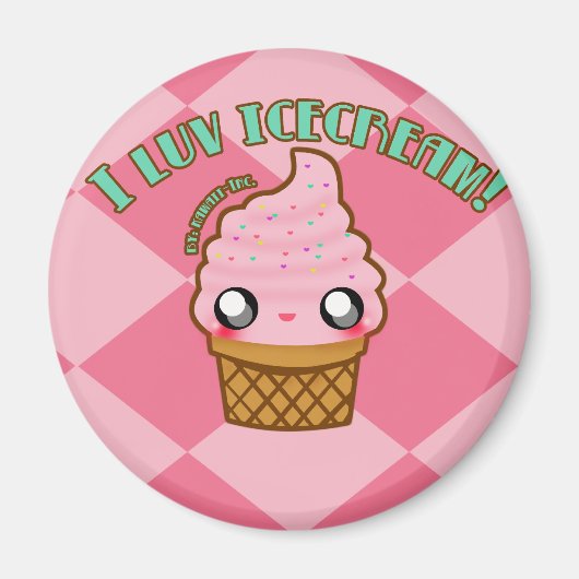 Ich luv Icecream! Magnet (Vorne)
