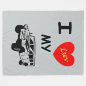 ICH LUV MEIN HUMMER FLEECEDECKE (Vorderseite (Horizontal))