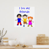 ICH LUV MEINE FREUNDE POSTER (Küche)