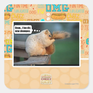 Ich luv neues Shampoo Quadratischer Aufkleber