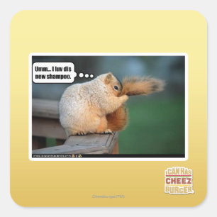 Ich luv neues Shampoo Quadratischer Aufkleber