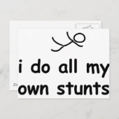 Ich mache alle meine eigenen Stunts Postkarte (Vorne/Hinten)