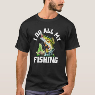 Ich mache alles Fischen Ozean Fischer Meer Fisch L T-Shirt