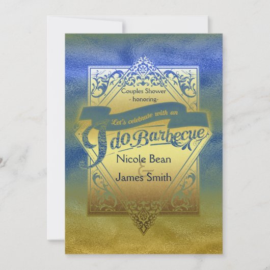 ICH MACHE BARBECUE GRILLEN Beach Dusche Verlobung Einladung (Vorderseite)