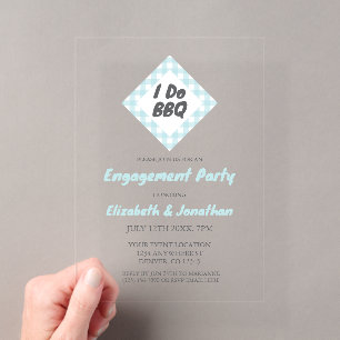 Ich mache BBQ-Einweihungsparty Acryleinladungen