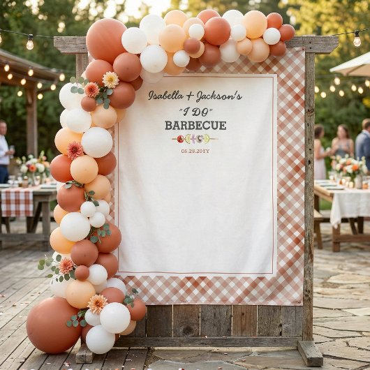 Ich mache BBQ Hochzeitsdusche Hintergrund Wandteppich