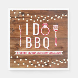 Ich mache BBQ Rustic Couples Shower Verlobungsfeie Serviette