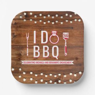 Ich mache BBQ Rustikale Hochzeits-Party für Paare Pappteller