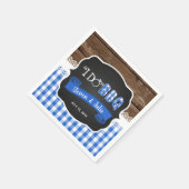 Ich mache BBQ Serviette - Blau (Ecke)