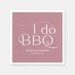 Ich mache BBQ Verlobungsfeier Dusty Pink Serviette