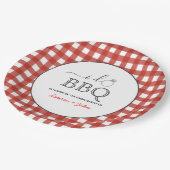 Ich mache BBQ Verlobungsparty Pappteller (Schrägansicht)