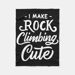 Ich mache Bouldering süß Lustiger Klettergirl-Shir Fleecedecke