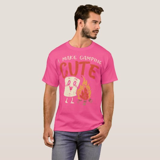 Ich mache Camping Niedlich Marshmallow Campfire Ca T-Shirt (Vorne ganz)