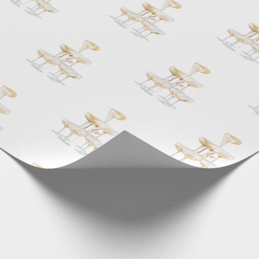 Ich mache Champagner Tower Wedding Geschenkpapier (Ecke)