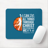 Ich mache christliches Basketball Philipper 4 13 Mousepad (Mit Mouse)