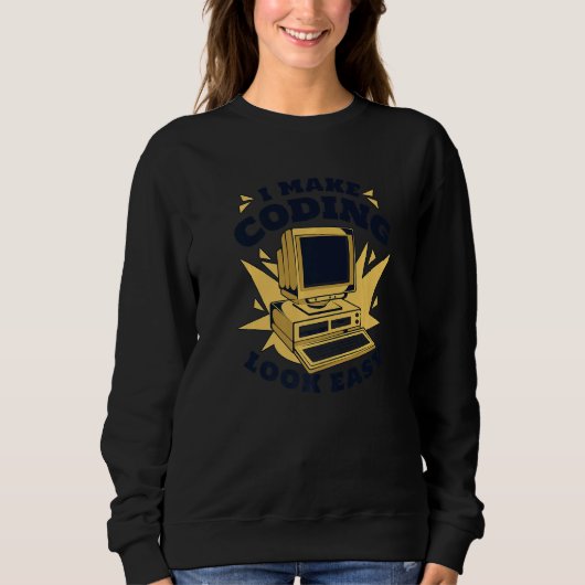 Ich mache Codierung leicht aussehend Ingenieur Cod Sweatshirt (Vorderseite)