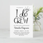 Ich mache Crew Brautparty Einladung (Stehend Vorderseite)