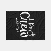 Ich mache Crew Bride Groom Bachelor Junggeselinnen Fleecedecke (Vorderseite (Horizontal))