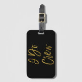 Ich mache Crew Bridesmaid Gold Fog Gepäcktasche Ta Gepäckanhänger (Vorderseite Vertikal)