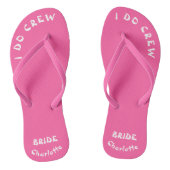Ich mache Crew Bridge, um Personalisiert rosa zu s Badesandalen (Fußbett)