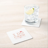 Ich mache Crew Diamond Ring Bridesmaid lustig Rechteckiger Pappuntersetzer (Vor Ort)