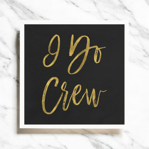 Ich mache Crew Imitate Gold Fohlen und Schwarz mit Serviette