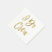 Ich mache Crew Imitate Gold Fohlen und Weiß Serviette (Ecke)