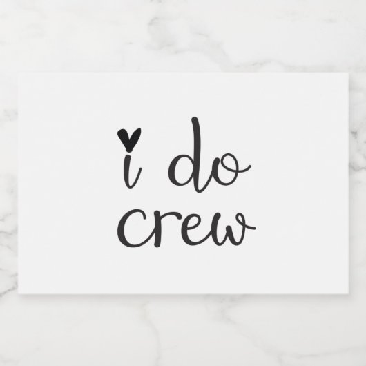 Ich mache Crew Liebe Herz Sparkling Weinkennzeiche Schaumweinetikett (Einzelnes Label)