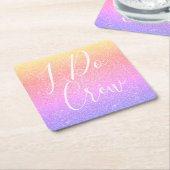 Ich mache Crew Lila Glitzer Junggeselinnen-Abschie Rechteckiger Pappuntersetzer (angewinkelt)