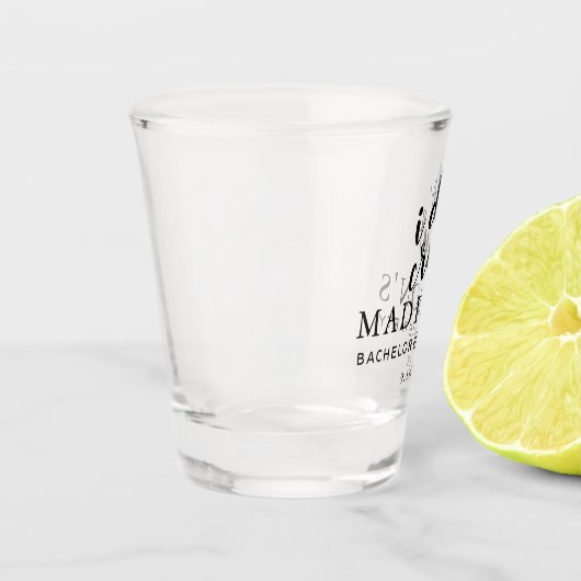 Ich mache Crew Personalisiert Hochzeit Schnapsglas (Links)