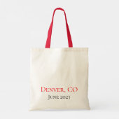 Ich mache Crew Red Modern Schriftart Totbeutel Tragetasche (Rückseite)