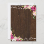 Ich mache Crew Rustikale Brautdusche Einladung Flo (Rückseite)