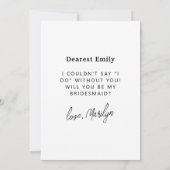 Ich mache Crew, wirst du meine Bridesmaid sein? Einladung (Rückseite)