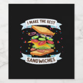 Ich mache das beste Sandwichkleid für Liebhaber vo Weinetikett (Einzelnes Label)
