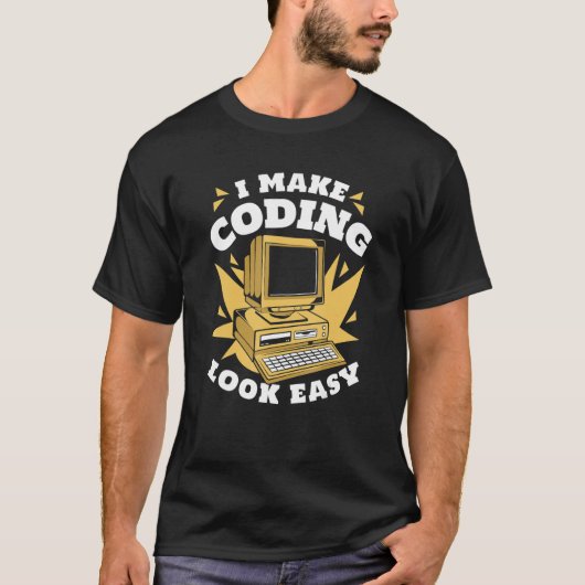 Ich mache das Coding-Look Easy Engineer Coder-Soft T-Shirt (Vorderseite)