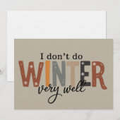 Ich mache den Winter nicht sehr gut Gemütliche Jah Einladung (Vorne/Hinten)