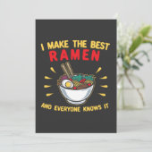 Ich mache die besten Ramen und jeder weiß es Einladung (Stehend Vorderseite)
