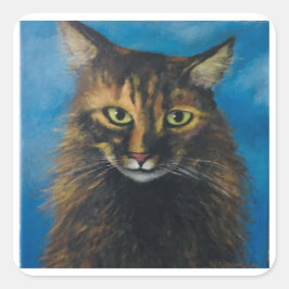 Ich mache die Katze Quadratischer Aufkleber