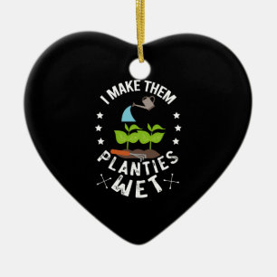 Ich mache die Pflänzchen nass Gärtnergeschenk Keramik Ornament