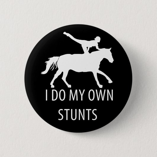 Ich mache eigene Stunts Vaulting Horseriding Button (Vorderseite)