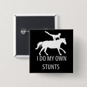 Ich mache eigene Stunts Vaulting Horseriding Button (Vorne & Hinten)