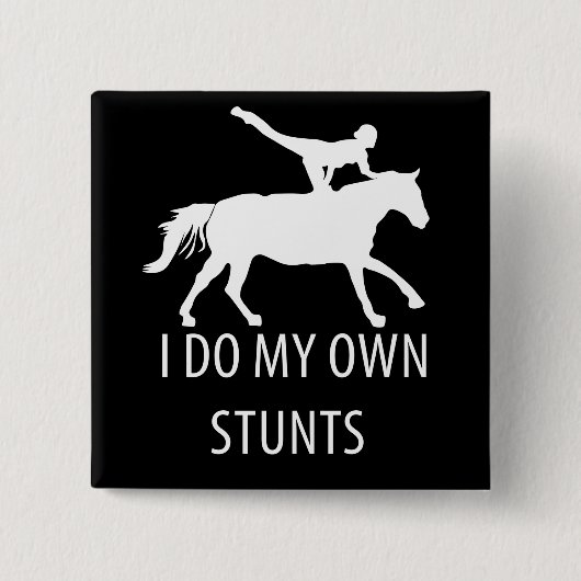 Ich mache eigene Stunts Vaulting Horseriding Button (Vorderseite)
