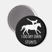 Ich mache eigene Stunts Vaulting Horseriding Magnet (Vorderseite/Rückseite)