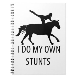 Ich mache eigene Stunts Vaulting Horseriding Notizblock